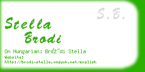 stella brodi business card